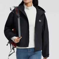 Womens Short Waterproof Windbreaker Jacket — vista completa