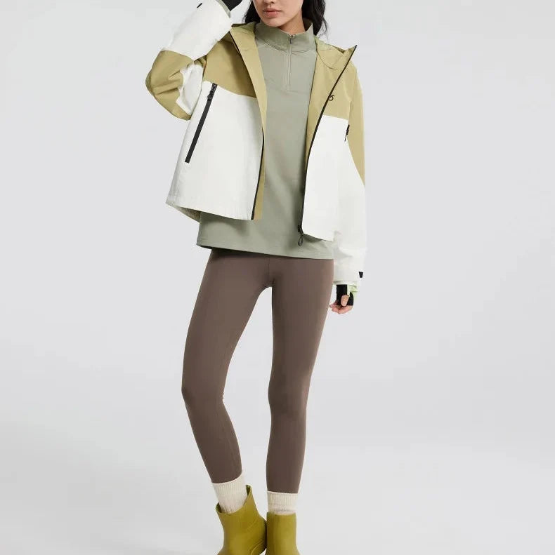 Womens Short Waterproof Windbreaker Jacket — vista posteriore