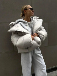 Womens Winter Warmer Hooded Puffer Jacket Coat — dettaglio