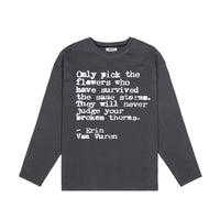 Words Of Wisdom Long Sleeve Graphic Top T Shirts — dettaglio della stampa
