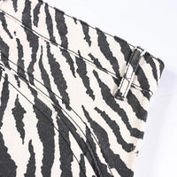 Zebra Striped Graphic Jeans — vista laterale