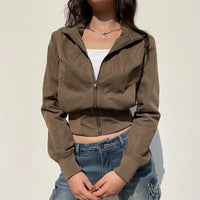 Zip Up Crop Jacket — dettaglio della stampa