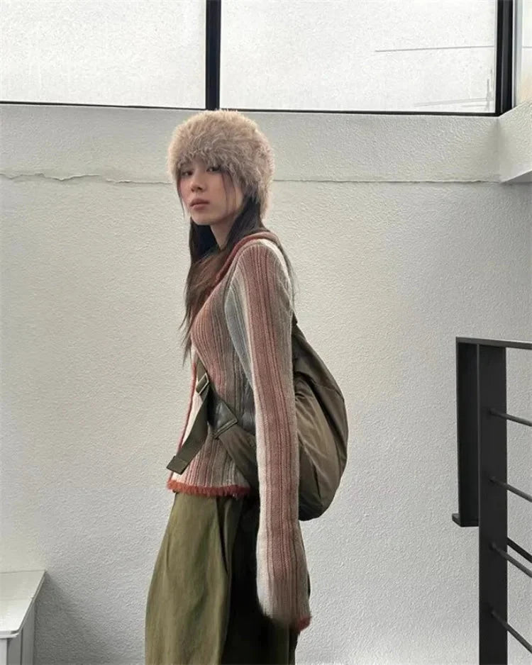 Zip Up Gradient Cardigan Sweater — in alternativa