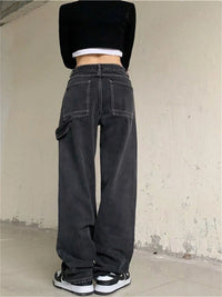 Skeleton Hands Graphic Baggy Jeans — vista laterale