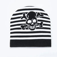 Striped Skull Beanie — vista frontale