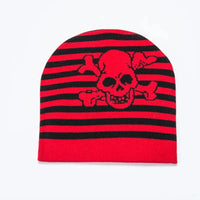 Striped Skull Beanie — vista posteriore