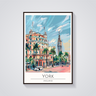 York Cityscape Art Deco Poster