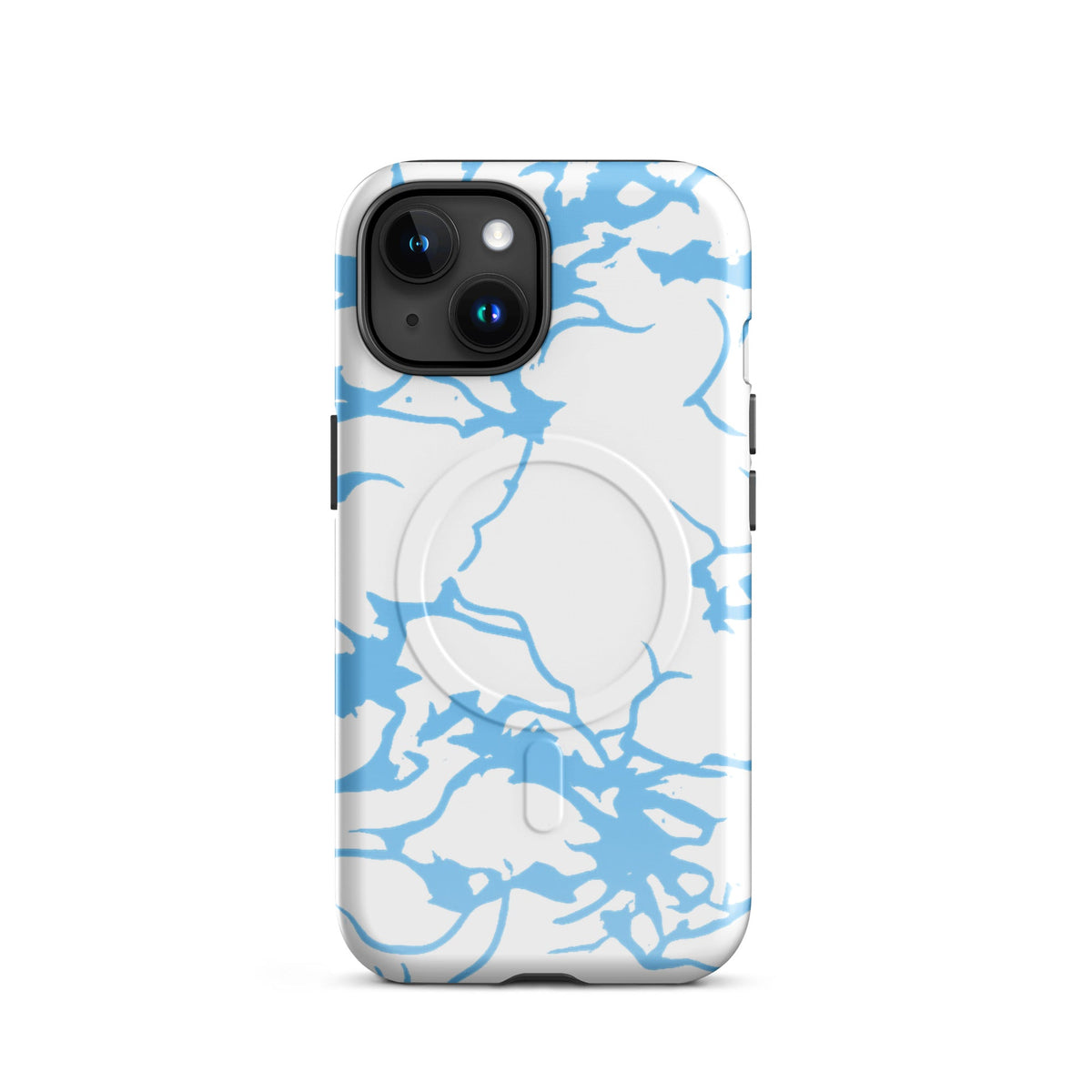 iPhone Artic Blue Camo MagSafe Case — vista frontale