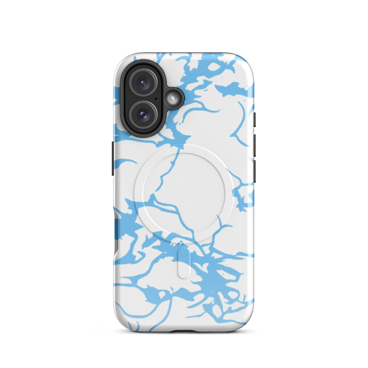 iPhone Artic Blue Camo MagSafe Case — vista frontale