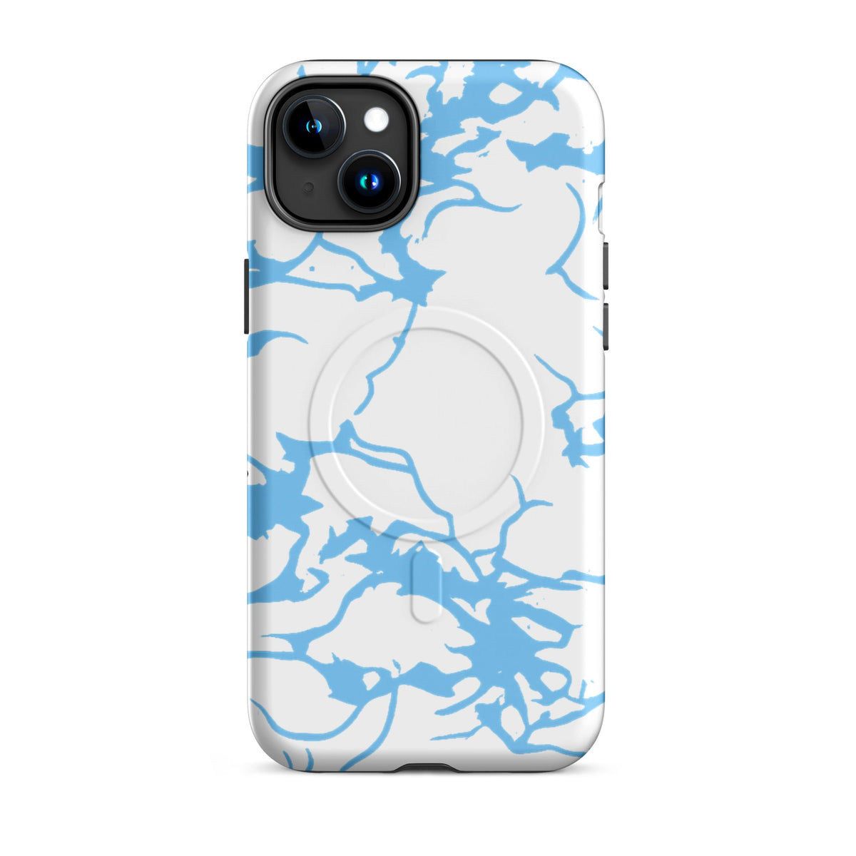 iPhone Artic Blue Camo MagSafe Case — dettaglio della stampa