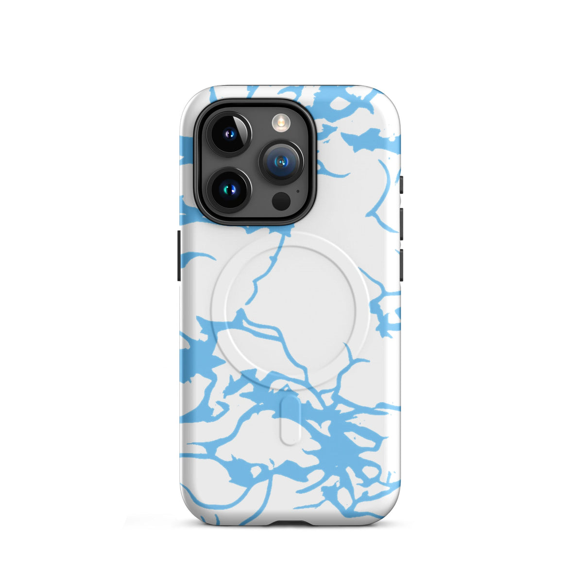 iPhone Artic Blue Camo MagSafe Case — vista laterale